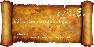 Öszterreicher Egon névjegykártya